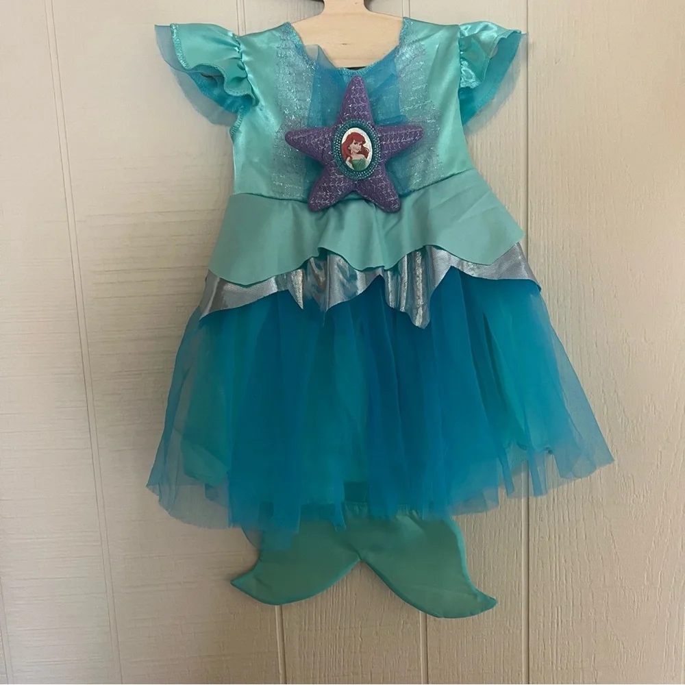 Disney Baby little mermaid Ariel costume dress 12-18 months slippers Halloween